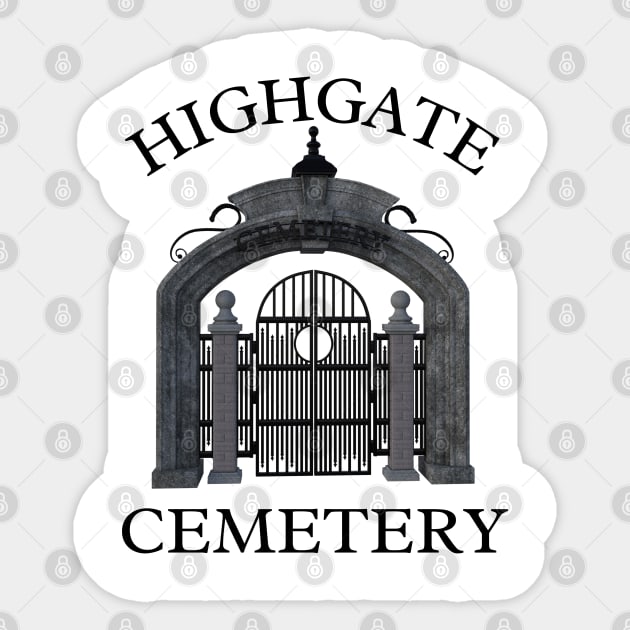 Highgate Cemetery Sticker by IndiPrintables